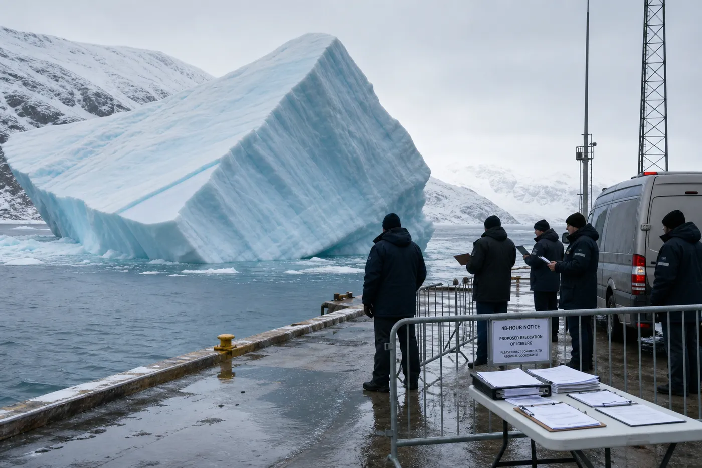 Iceberg au Groenland : des élus demandent un préavis de 48 heures avant tout retournement