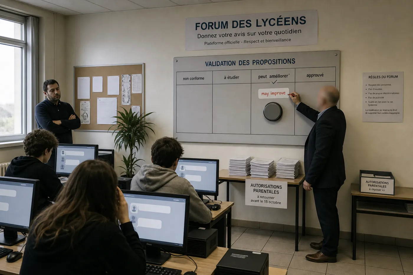 Mineurs et réseaux sociaux : l’exécutif prépare Pronote Social, une appli où le bouton like devient « peut mieux faire »