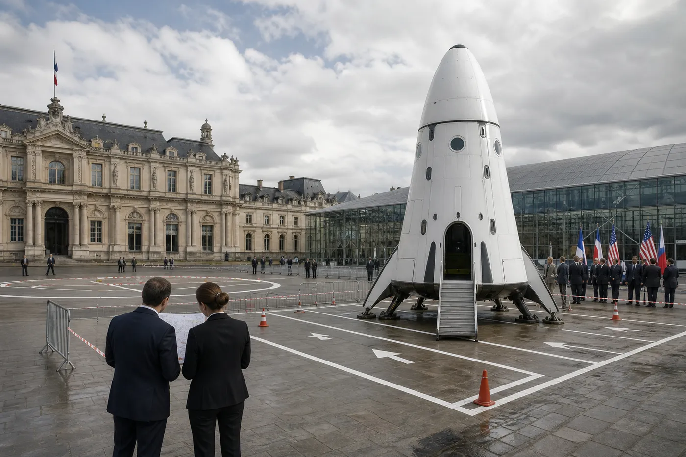 Sommet spatial de Paris : la France rappelle aux États-Unis qu’on ne se gare pas en double file devant l’univers